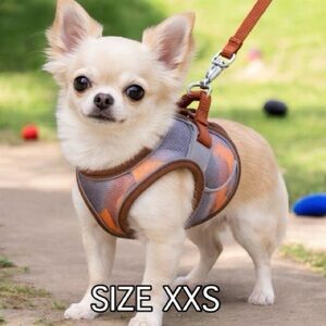 New XXS Pet Dog Harness & Leash Camo